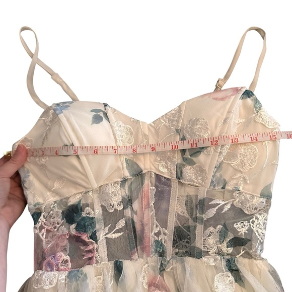 NWT Windsor Gabriella Floral Sleeveless Corset Fairy Party Mini Dress | 3 - Picture 11 of 14